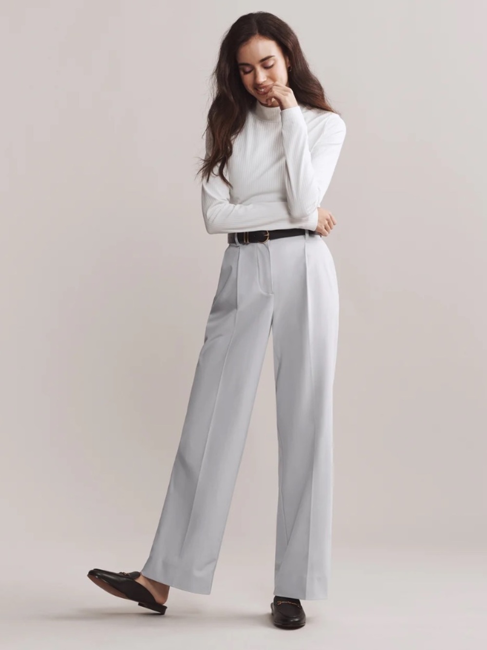 Rhone The Pleated Trouser Performance Dress Pants Gray Mist Size 2